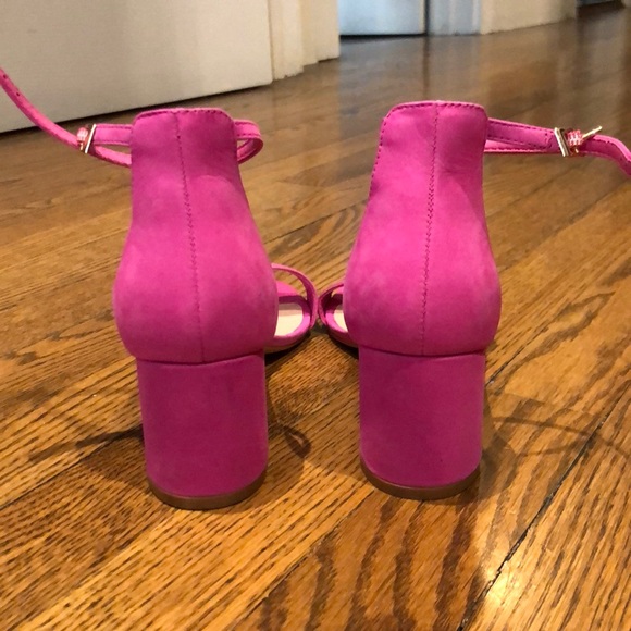 ALDO Villarosa Suede Pink Low Sandal Heel - Picture 6 of 8